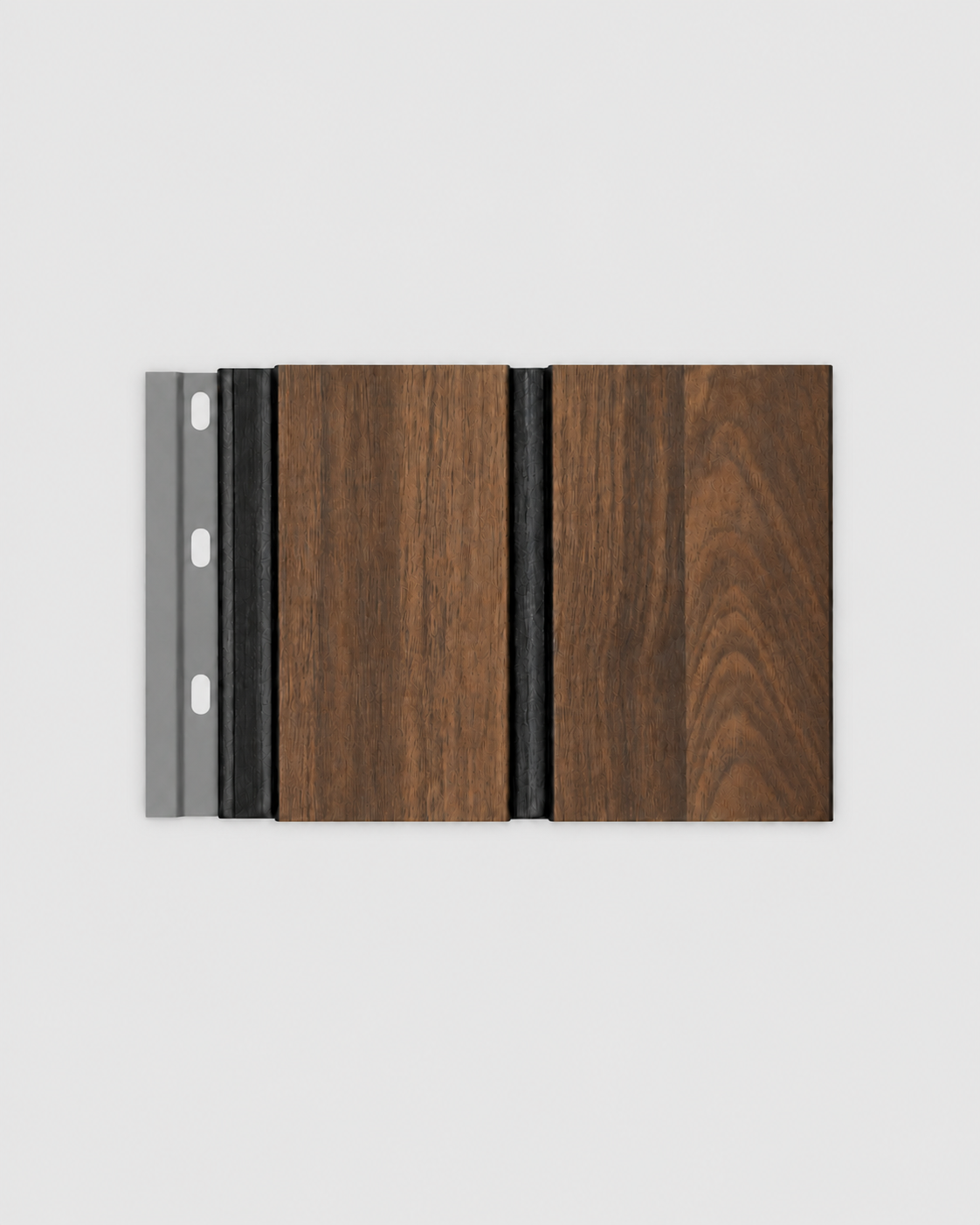 ECHO Wall & Ceiling Panel, Walnut, 140 mm wide, top view