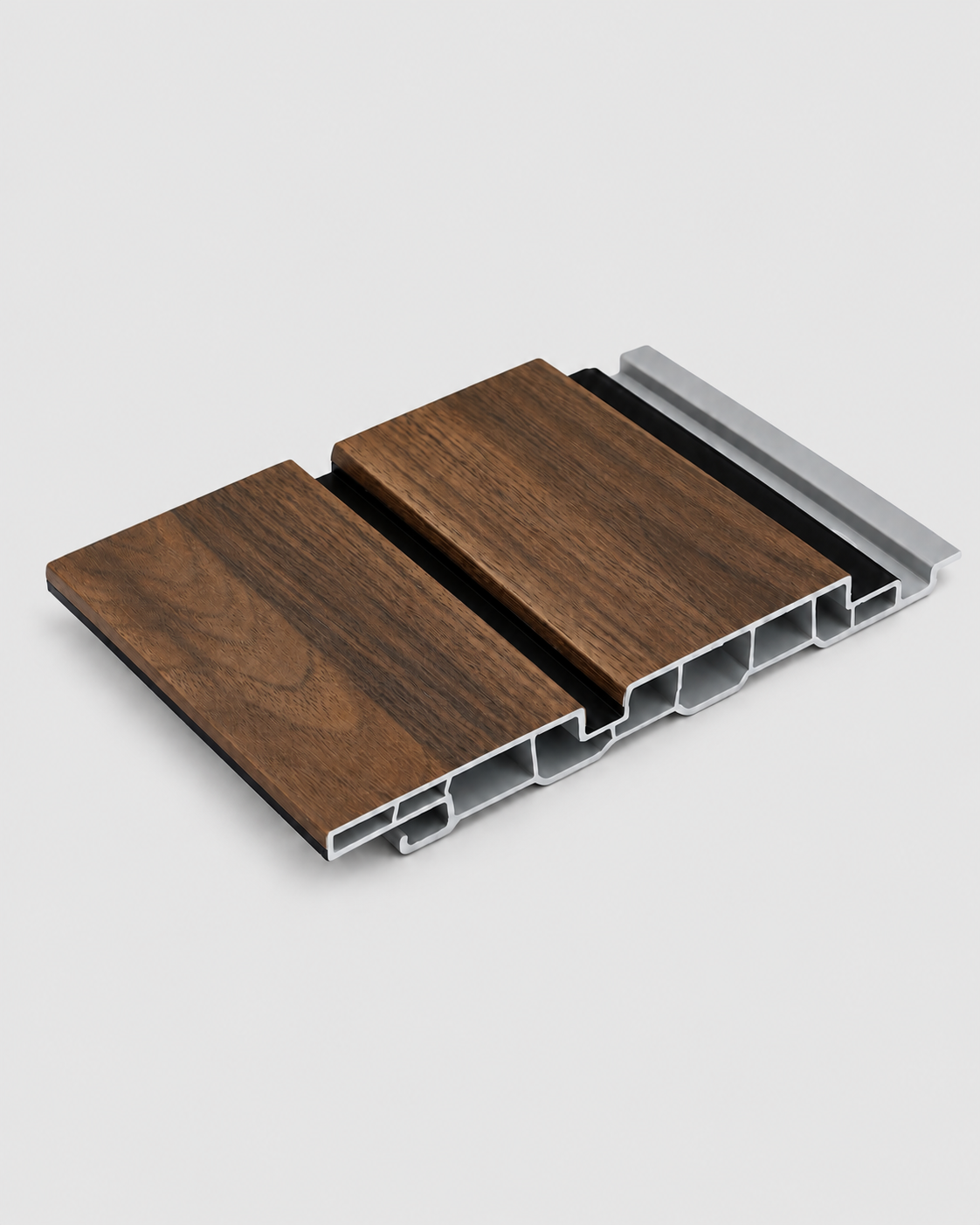 ECHO Wall & Ceiling Panel, Walnut, 140 mm wide, side view